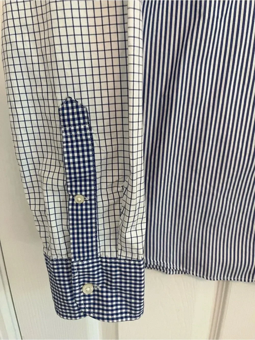 NWT J. Crew Secret Wash Stripe & Gingham Button-Down Slim Fit Organic Shirt